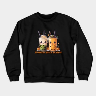 Pumpkin Spice Season Bubble Tea. Crewneck Sweatshirt